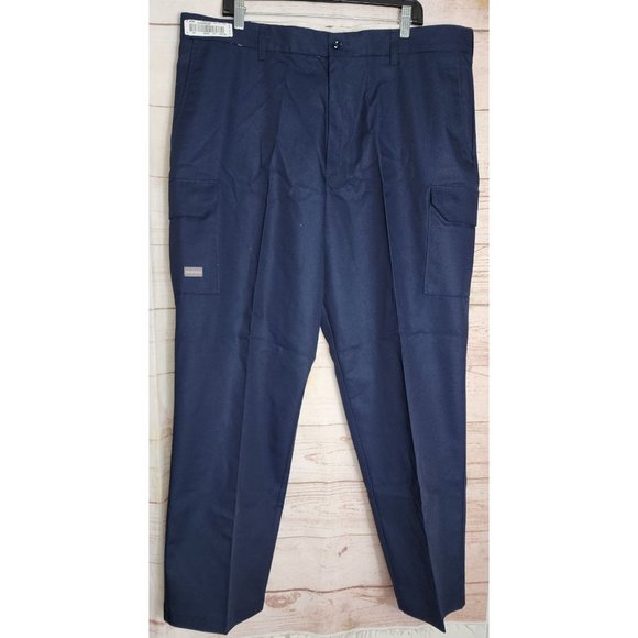 Soft Twill By UniFirst Cotton/Polyester 42x32 Draka USA Fiber Navy Blue Pants - Picture 3 of 12